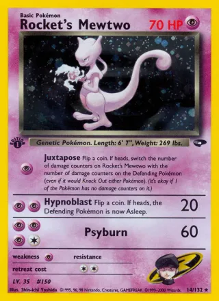 Rocket's Mewtwo #14 · Gym Challenge Pokémon card
