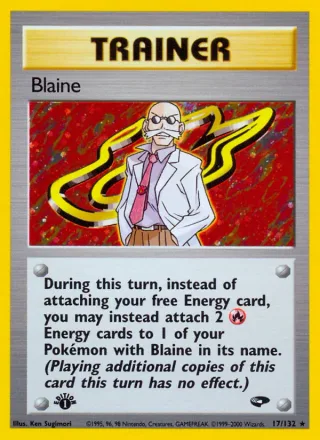 Blaine #17 · Gym Challenge Pokémon card
