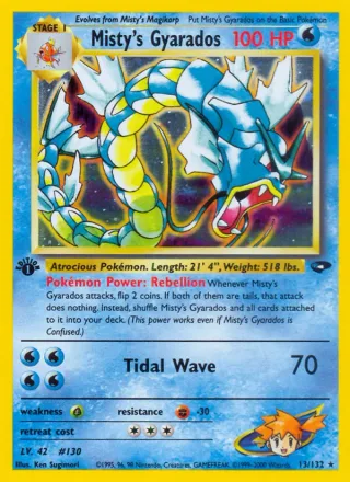 Misty's Gyarados #13 · Gym Challenge Pokémon card