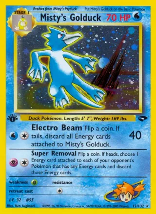Misty's Golduck #12 · Gym Challenge Pokémon card