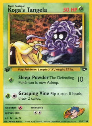 Koga's Tangela #81 · Gym Challenge Pokémon card