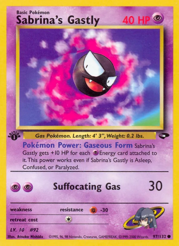 Sabrina's Gastly full card art