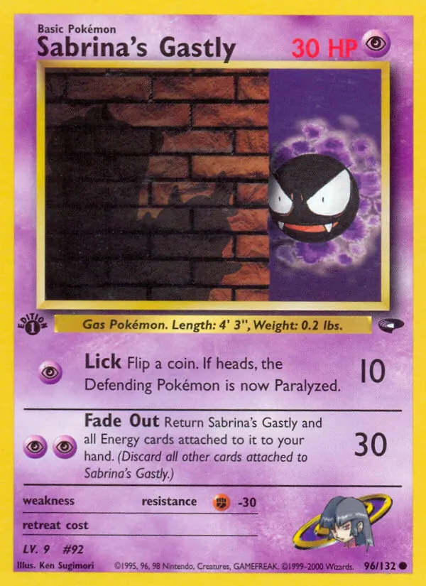 Sabrina's Gastly full card art