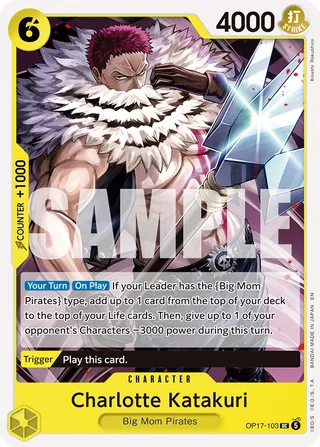Charlotte Katakuri #OP17-103 · The World's Strongest Warriors One Piece card