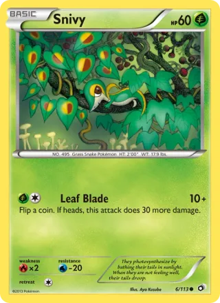 Snivy #6 · Legendary Treasures Pokémon card
