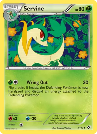 Servine #7 · Legendary Treasures Pokémon card