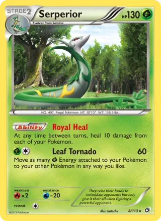 Serperior #8 · Legendary Treasures Pokémon card