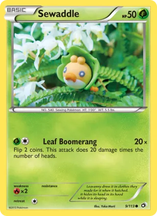 Sewaddle #9 · Legendary Treasures Pokémon card