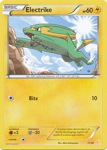 Electrike #11 · XY trainer Kit (Pikachu Libre) Pokémon card