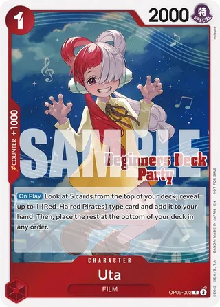 Uta (Beginners Deck Party [ST-23] - [ST-28] Participation Pack) #OP09-002-beginners-deck-party-st-23-st-28-participation-pack · One Piece Promotion Cards One Piece card