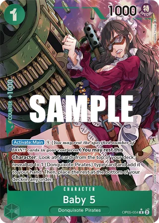 Baby 5 (Reprint) #OP05-034-reprint · Premium Booster -The Best- One Piece card