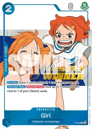 Girl (OP14 Release Event Winner) #P-096-op14-release-event-winner · One Piece Promotion Cards One Piece card