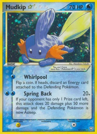 Mudkip ☆ #107 · Team Rocket Returns Pokémon card