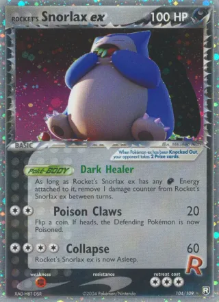 Rocket's Snorlax ex #104 · Team Rocket Returns Pokémon card