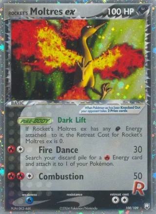 Rocket's Moltres ex #100 · Team Rocket Returns Pokémon card
