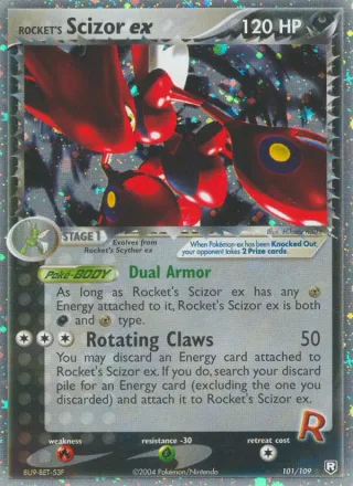 Rocket's Scizor ex #101 · Team Rocket Returns Pokémon card
