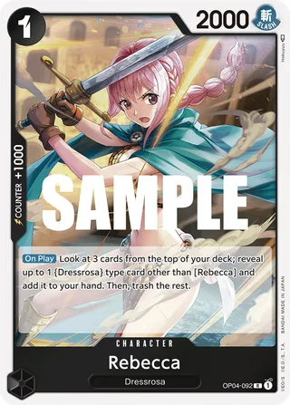 Rebecca #OP04-092 · Kingdoms of Intrigue One Piece card