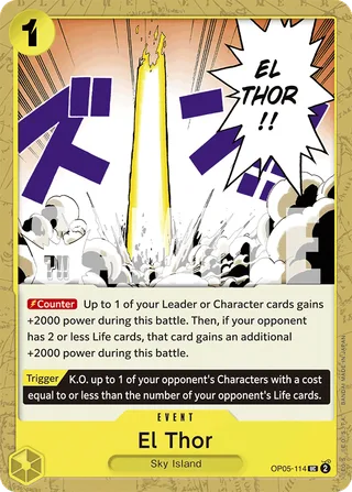 El Thor (Jolly Roger Foil) #OP05-114-jolly-roger-foil · Premium Booster -The Best- One Piece card