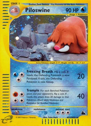 Piloswine #H22 · Skyridge Pokémon card