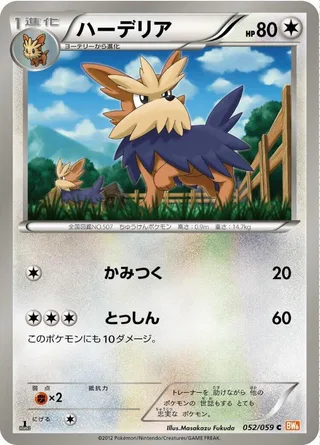 Herdier #052 · BW6: Cold Flare Pokémon Japan card