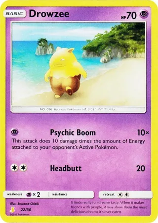 Drowzee #22 · SM trainer Kit (Alolan Raichu) Pokémon card