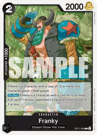 Franky #OP17-090 · The World's Strongest Warriors One Piece card