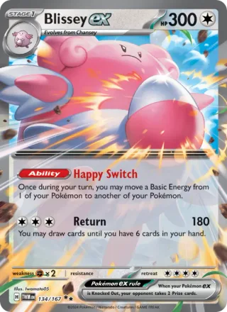 Blissey ex #134 · Twilight Masquerade Pokémon card