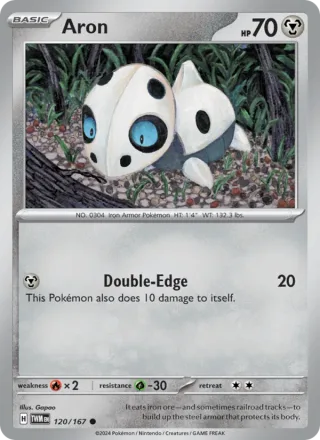 Aron #120 · Twilight Masquerade Pokémon card