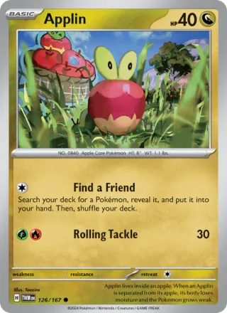 Applin #126 · Twilight Masquerade Pokémon card