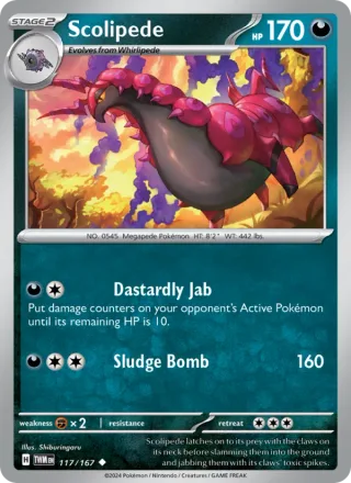 Scolipede #117 · Twilight Masquerade Pokémon card