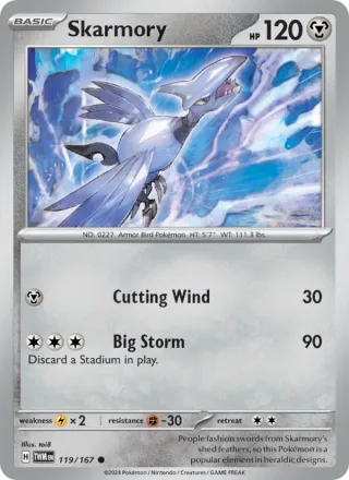 Skarmory #119 · Twilight Masquerade Pokémon card