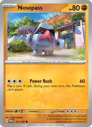 Nosepass #101 · Twilight Masquerade Pokémon card