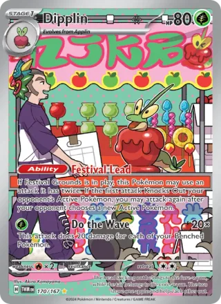 Dipplin #170 · Twilight Masquerade Pokémon card