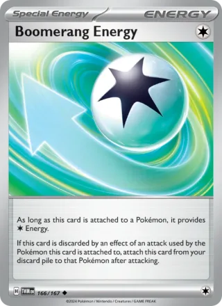Boomerang Energy #166 · Twilight Masquerade Pokémon card