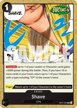 Shave #OP07-094 · 500 Years in the Future Pre-Release Cards One Piece card
