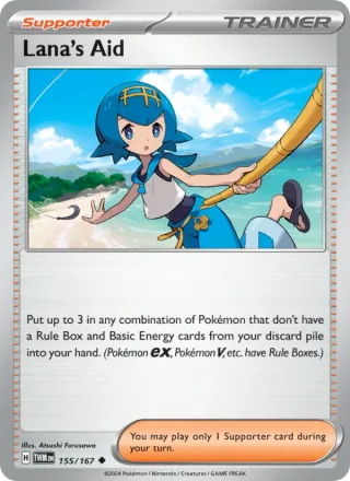 Lana's Aid #155 · Twilight Masquerade Pokémon card