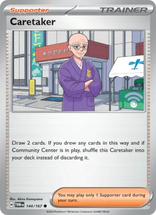 Caretaker #144 · Twilight Masquerade Pokémon card