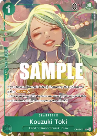 Kouzuki Toki (Box Topper) #OP02-031-box-topper · Paramount War One Piece card