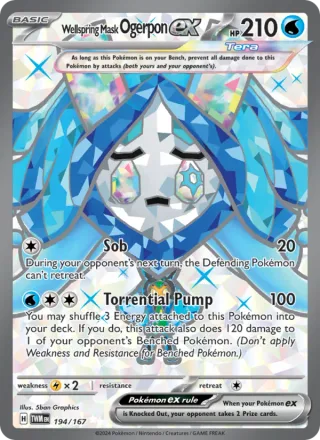 Wellspring Mask Ogerpon ex #194 · Twilight Masquerade Pokémon card