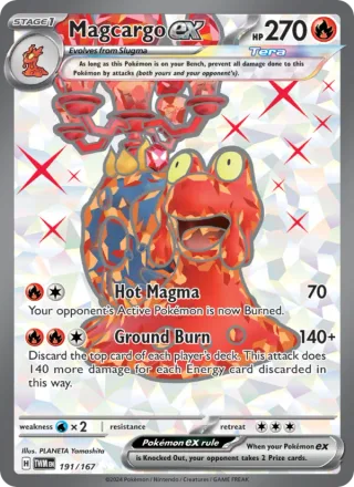 Magcargo ex #191 · Twilight Masquerade Pokémon card
