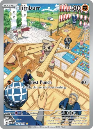 Timburr #183 · Twilight Masquerade Pokémon card