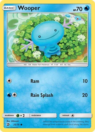 Wooper #25 · Dragon Majesty Pokémon card
