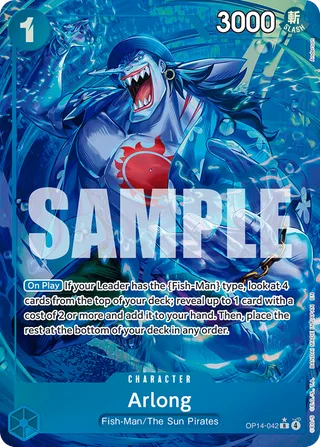 Arlong (Alternate Art) #OP14-042-alternate-art · The Azure Sea's Seven One Piece card