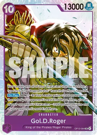 Gol.D.Roger #OP13-064 · Carrying On His Will One Piece card