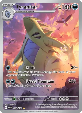 Tyranitar #222 · Paldea Evolved Pokémon card