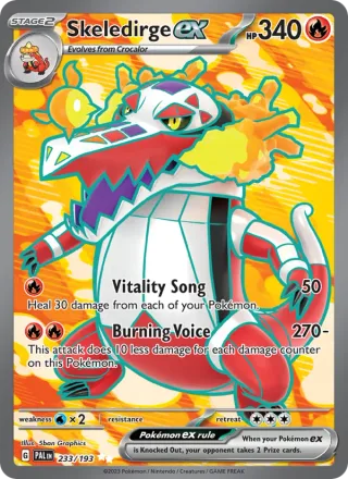 Skeledirge ex #233 · Paldea Evolved Pokémon card