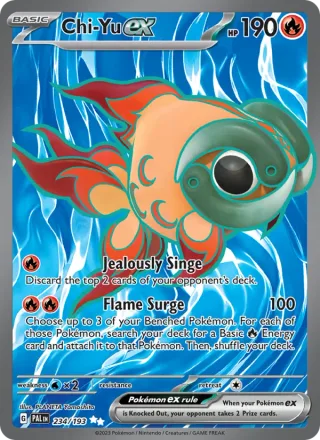 Chi-Yu ex #234 · Paldea Evolved Pokémon card