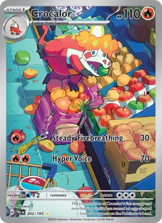 Crocalor #202 · Paldea Evolved Pokémon card
