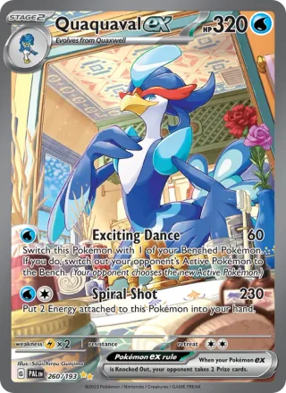 Quaquaval ex #260 · Paldea Evolved Pokémon card