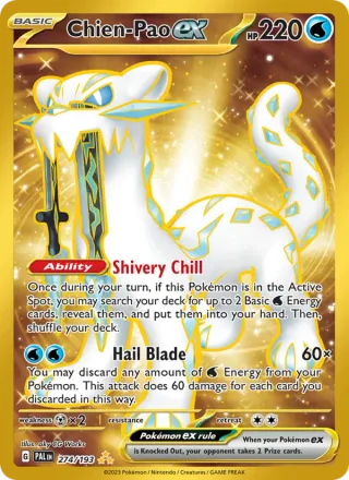 Chien-Pao ex #274 · Paldea Evolved Pokémon card